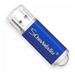 Somnambulist USB Pen Drive 4GB/8GB/16GB/32GB/64GB/128GB USB 2.0 Alta Velocidade À Prova D'água Chip? Leitura 10MB/s e Gravação 3MB/s ?Azul 128GB?