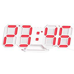 Staright 3D LED Relógio Digital Relógio de mesa eletrônico Relógio Despertador Parede Brilhante Pendurado Relógios Vermelho