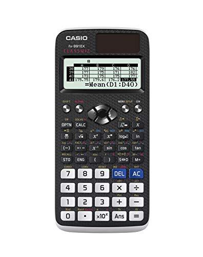 Calculadora científica/engenharia Casio FX-991EX, preta, 7,6 cm x 16,5 cm x 1 cm