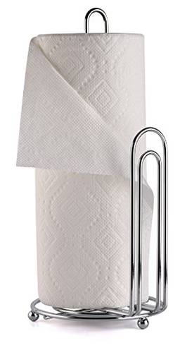 Greenco Porta-toalha de papel cromado, 15 cm L x 33 cm A x 14,6 cm P