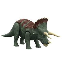 Mattel Jurassic World Triceratops Ruge e Ataca , Multicolorido