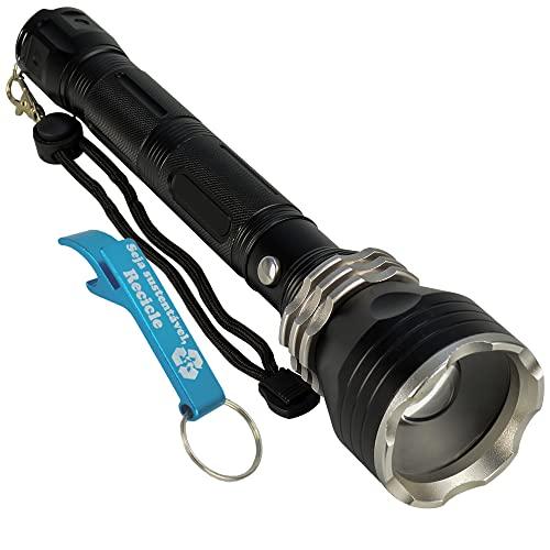 Lanterna Tática LED CREE T6 Expansível Recarregável Zoom + Chaveiro CBRN19410