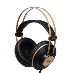 Fones de Ouvido AKG Pro Audio K92 circum-auricular, fechado atrás, estúdio, preto fosco e dourado