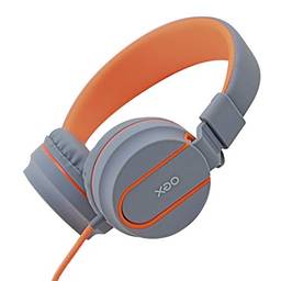 Fone de Ouvido Headset com Microfone OEX Neon HS106 - Cinza e Laranja