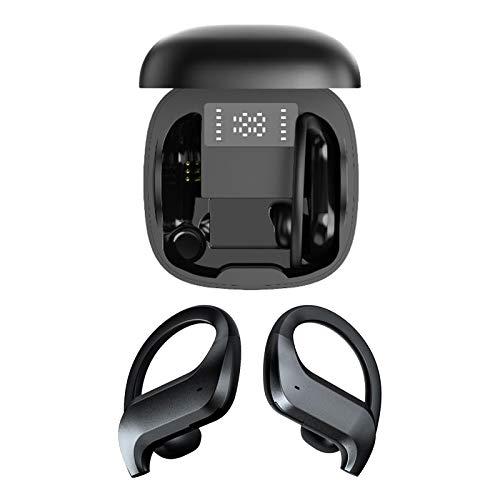 Flameer TWS Bluetooth 5.0 Sem Fio Fones de Ouvido, esporte Fones de Ouvido com Ganchos de Orelha IPX5 Stereo Som Fones de Ouvido com Display LCD À Prova D'