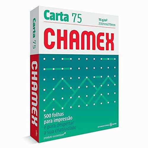Chamex Papel Sulfite Carta 75, 216 x 279mm, 500 Folhas