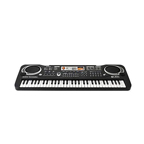 Henniu 61 Teclas Órgão Eletrônico USB Teclado Digital Piano Instrumento Musical Brinquedo Infantil com Microfone
