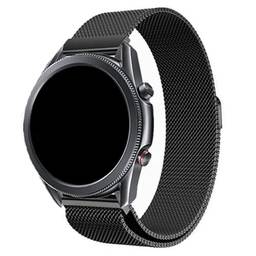 Pulseira Milanese Compatível Com Samsung Galaxy Watch 3 45mm - (C7COMPANY) (Preto)