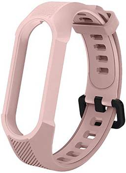 TwiHill Bandas de reposição compatíveis com Xiaomi Mi Band 5 / Xiaomi Mi Band 6/Amazfit Band 5, pulseiras esportivas de silicone para mulheres e homens (Dusty pink)