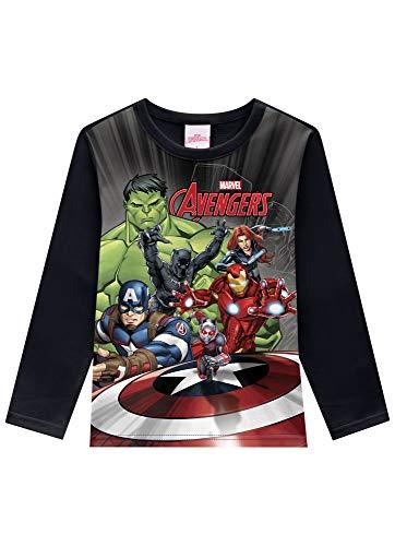 Camiseta Avengers, Brandili, meninos, Preto, 8