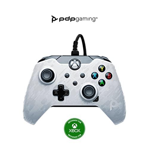 PDP Gaming Wired Controller: Ghost White - Xbox Series X|S, Xbox One, Xbox, Windows 10, 049-012-NA-CMWH - Xbox Series X