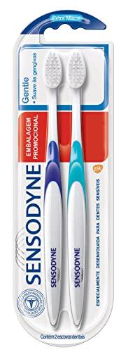 Sensodyne Gentle Kit Promocional. com duas Escovas Dentais para Dentes Sensíveis