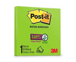 Bloco de Notas Super Adesivas Post-it® Verde Limeade 76 mm x 76 mm - 90 folhas