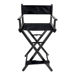 Cadeira Maquiador Diretor Cinema Alumínio Pelegrin Pel-y001 Preta