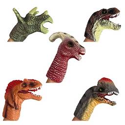 Dedoches Dinossauros Infantil Fantoche Brinquedo Tiranossauro Velociraptor Estegossauro