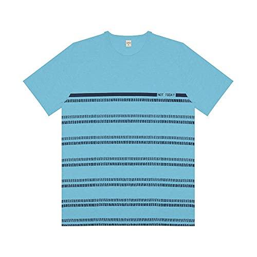 Camiseta Masculina Estampada Rovitex Azul M