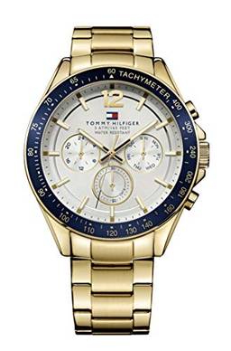 Tommy Hilfiger Relógio masculino 1791121 sofisticado esportivo dourado de aço inoxidável