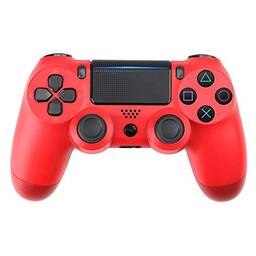 TOPmontain Controlador sem fio para PS4, controlador de jogo para Playstation 4 / Pro/Slim, joystick de gamepad com vibração dupla/giroscópio de seis eixos/conector de áudio/alto-falante,vermelho