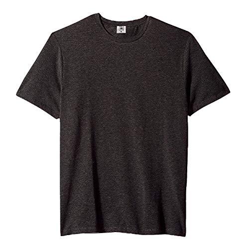 Camiseta Masculina Básica Algodão Premium Modelo Exclusivo (Cinza Escuro, P)