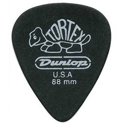 Dunlop 488P.88 Tortex® Pitch Preto, 0,88 mm, pacote com 12/jogador