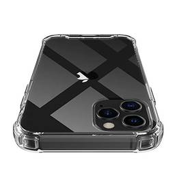 Capa Shamo's para iPhone 12 Pro Max 6.7" (2020), capa de absorção de choque anti-arranhões transparente, TPU com cantos reforçados