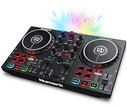 Numark Party Mix II – Controlador de DJ com luzes de festa, conjunto de DJ com 2 decks, mixador de DJ, interface de áudio e conectividade USB + Serato DJ Lite