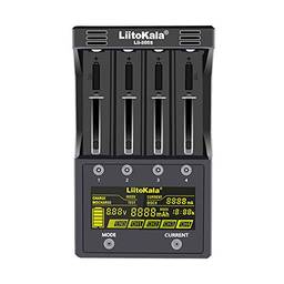 Mibee Lii-500S 18650 Carregador de bateria 4 Slots Tela LCD Controle de toque para lítio/NiMH 26650 AA Bateria AAA