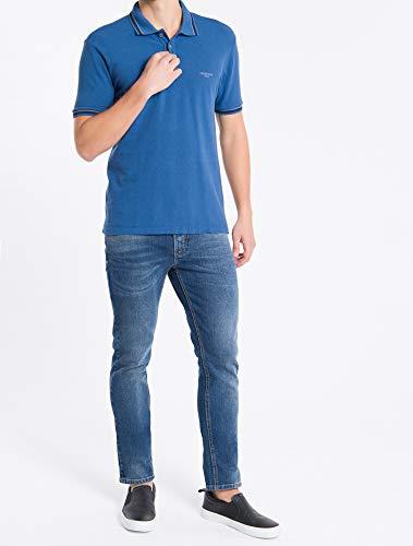 Camisa polo Piquet, Calvin Klein, Masculino, Azul, M