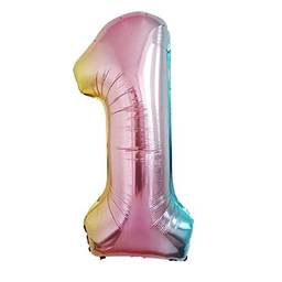 Balão Metalizado Degradê Número 1-75cm