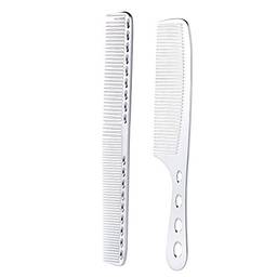 KKcare 2 unidades pente de cabelo para salão de beleza com escala profissional barbeiro cabeleireiro pente de alumínio pente de metal para corte de cabelo