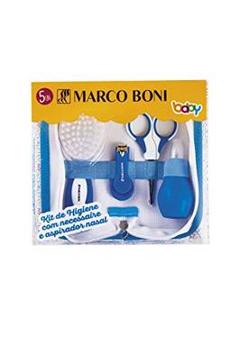 Kit Azul de Higiene Baby com Nécessaire, 8681, Marco Boni, Azul, 5 Itens