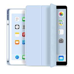 Capa Novo iPad 7a, 8a e 9a Geração 10.2? WB - Premium Slim Antichoque com Compart. para Pencil - Azul Claro