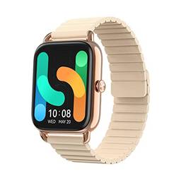 HAYLOU RS4 Plus Smartwatch, 1,78" AMOLED tela sensível ao toque para homens e mulheres, SpO2, monitor de frequência cardíaca, monitor de sono, 100+ Modelos Esportivos, IP68 à prova d'água, Relógio inteligente para Android iOS (Dourado)
