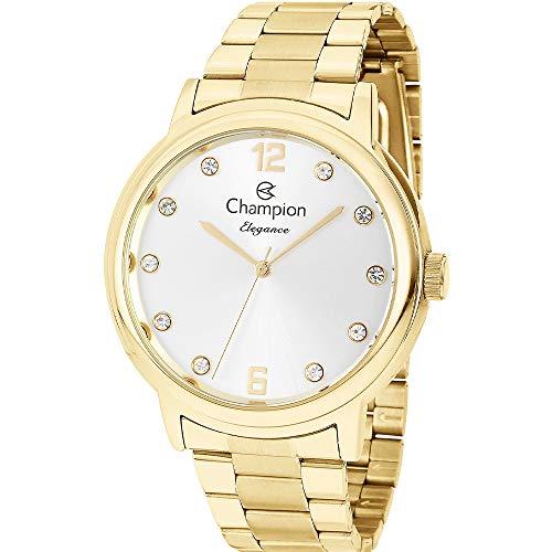 Relógio Champion Feminino Dourado Analógico CN28437W + Pulseira Berloques