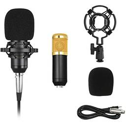 Docooler BM800 Microfone Condensador, Cabo de Áudio de 3.5mm, Microfone de Esponja