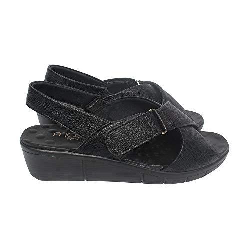 Sandália com Velcro Malu Super Comfort Maria Feminino Preto 35