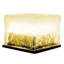 Bonnu Lâmpada solar para gramado ao ar livre lâmpada LED cubo de gelo Lâmpada de gramado de vidro de tijolo de cristal Lâmpada para jardim Decoração impermeável para caminhos