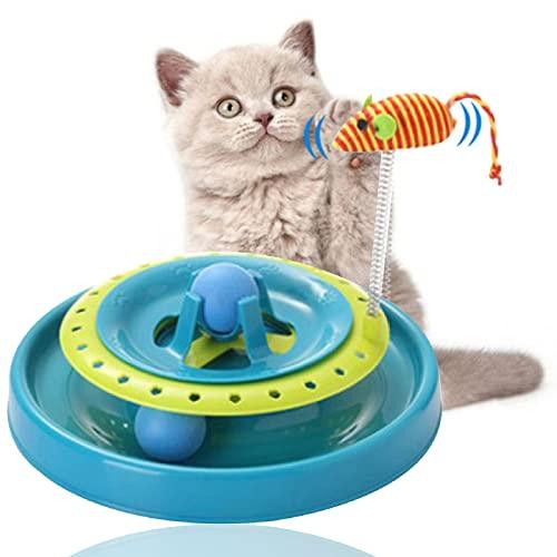 Animais de estimação engraçados design seguro brinquedos de treinamento para gatos de plástico PP placa de diversões mouse primavera gato toca-discos interativo brinquedos suprimentos para animais de estimação
