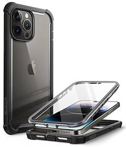Capa i-Blason Ares Projetado para iPhone 14 Pro de 6,1 Pol (versão 2022), capa protetora transparente robusta de camada dupla com protetor de tela embutido(Preto)