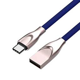 Cabo Usb Tipo C, 2.4A, 1M, Fast Charger, Cb-C180Bl Azul, C3 Tech