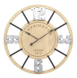 Relógio De Parede 3d Kensington London 1879 Mdf Bambu 38cm