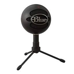 Microfone Condensador USB Blue Snowball iCE com Captação Cardióide, Ajustável, Plug and Play para Gravação e Streaming em PC e Mac - Preto