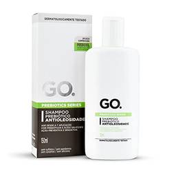 GO. Man Shampoo Antioleosidade Prebiótico, age na 1 aplicação, aprovado por dermatologistas, Levemente branco