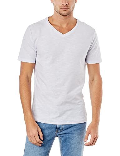 Camiseta Masculina Básica Gola V Rovitex Branco GG
