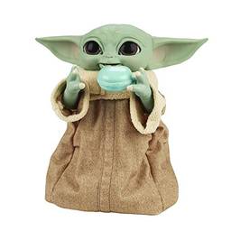 Boneco Star Wars Galactic Snackin’ Grogu - The Child (Baby Yoda) - Figura de 23 cm, com mais de 40 Combinações de Sons, Movimentos e Acessórios Interativos - F2849 - Hasbro