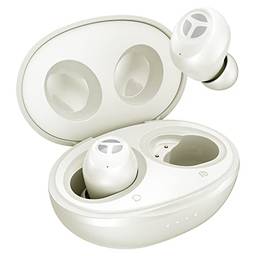 Fones de ouvido TRANYA T10 Pro sem fio, driver de 12 mm com graves profundos premium, modo de jogo de baixa latência, IPX7 à prova d'água, fones de ouvido Bluetooth 5.1 e carregamento rápido, branco