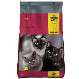 A Ração Three Cats Original Sabor Carne para Gatos Adultos Castrados Biofresh Raça Adulto, Sabor Carne 10,1kg