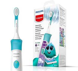 Escova de dente Elétrica Philips Colgate SonicPro Kids 1 unid, Branco e Azul