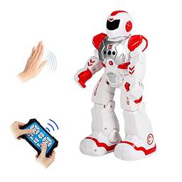 Queenser Robô inteligente para crianças RC Gesture Sensing Robot Canto Dança Brinquedo programável Educação infantil com controle remoto para meninos e meninas