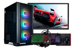 PC Gamer Completo Mancer, AMD Ryzen 5 4600G, Vega 7, 8GB DDR4, SSD 240GB, Fonte 500W 80 Plus + Monitor 21"